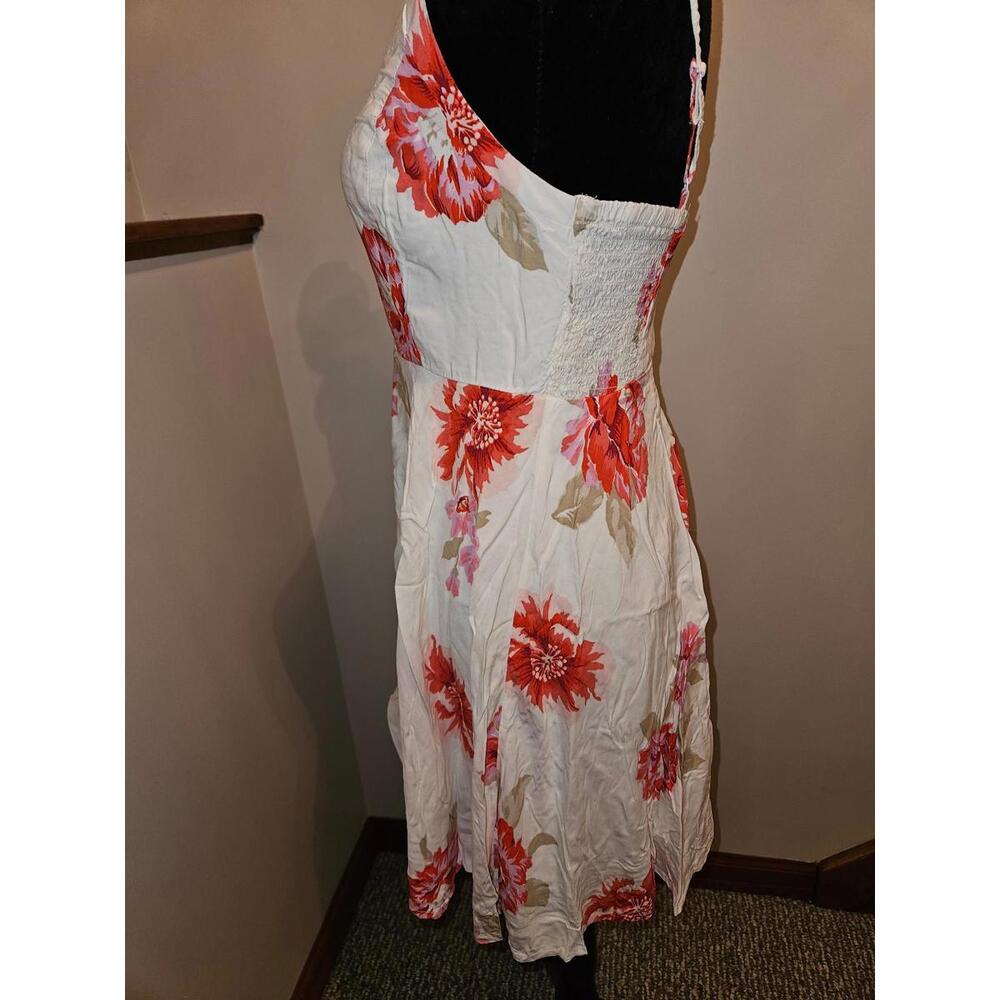 Old Navy Dress cream pink peony pattern, sleeveless, Medium Petite, BNWT - Picture 2 of 4